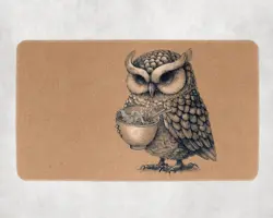 Cute Owl Ramen Playmat - Kawaii Anime Style Gaming Mat for MTG, YuGiOh, TCG - Image 1