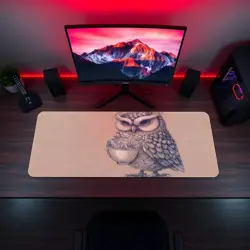 Cute Owl Ramen Playmat - Kawaii Anime Style Gaming Mat for MTG, YuGiOh, TCG - Image 5
