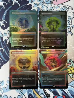 MTG land bundle x4 Borderless Foil Near Mint Secrets of Strixhaven SOS - Image 1