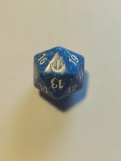 MTG D20 Spindown 20-sided Life Counter die dice Journey into Nyx Blue - Image 1