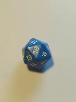 MTG D20 Spindown 20-sided Life Counter die dice Journey into Nyx Blue - Image 2