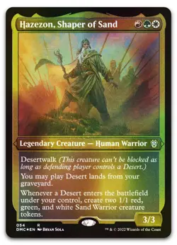 Hazezon, Shaper of Sand (Foil Etched) #54 (NM) Dominaria United DMC Magic MTG - Image 1