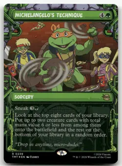 Michelangelo's Technique (Showcase) #239 (Foil) NM Teenage Mutant Ninja Turtles - Image 1
