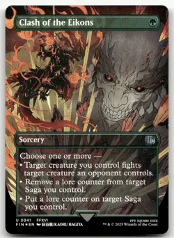 Clash of the Eikons (Borderless) #341 (Foil) (NM) Final Fantasy FIN Magic MTG - Image 1