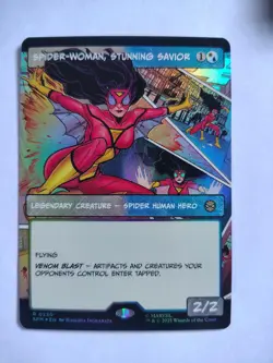 Spider-Woman, Stunning Savior (Borderless) 230 Marvel's Spider-Man Foil NM/M - Image 1