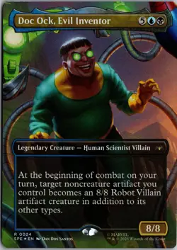 Doc Ock, Evil Inventor (Borderless) 24 Marvels Spider-Man Eternal-Legal MTG Foil - Image 1