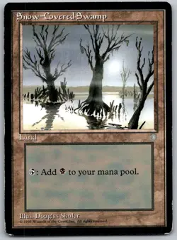Snow-Covered Swamp 351 Land Ice Age Magic: The Gathering Lightly Played - Image 1