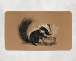 Cute Skunk Ramen Playmat - Kawaii Anime Style Gaming Mat for MTG, YuGiOh, TCG - Image 1