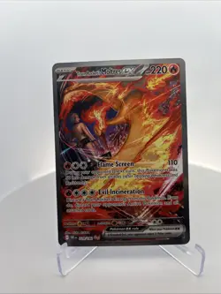 Pokemon Destined Rivals Team Rocket’s Moltres ex 229/182 SIR Alt Art LP - Image 1