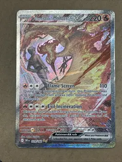 Pokemon Destined Rivals Team Rocket’s Moltres ex 229/182 SIR Alt Art LP - Image 2