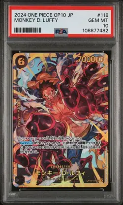 PSA 10 GEM MINT Japanese One Piece 2024 Monkey D. Luffy OP10-118 SEC Royal Blood - Image 1