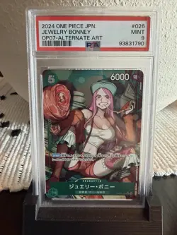 Bandai One Piece OP07 Jewelry Bonney Alt Art Foil 026 JP PSA 9 - Image 1