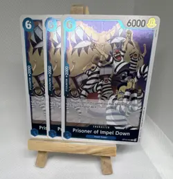 One Piece Card Game Prisoner of Impel Down OP06-042 Holo Full Art Blue Lot of 3 - Image 1