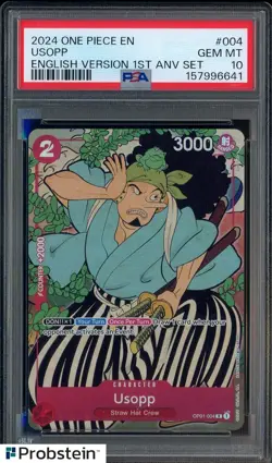 2024 One Piece Usopp English Version 1st Anniversary Set #004 PSA 10 - Image 1