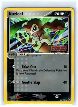 Nuzleaf 36/108 Uncommon Power Keepers Pokemon Reverse Holo Near Mint - Image 1