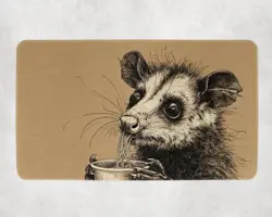 Cute Possum Ramen Playmat - Kawaii Anime Style Gaming Mat for MTG, YuGiOh, TCG - Image 1