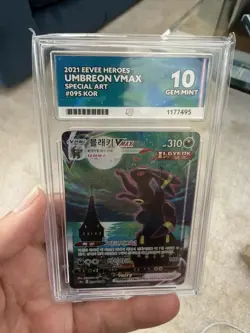 Pokemon Umbreon VMAX #095 Korean ACE PERFECT 10,10,10,10 Quad 10 Eevee Heroes - Image 4