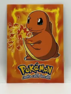 CHARMANDER 1999 Topps Pokemon Movie Animation Edition BLACK LOGO Pokemon TCG - Image 1