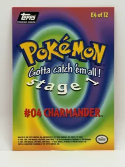 CHARMANDER 1999 Topps Pokemon Movie Animation Edition BLACK LOGO Pokemon TCG - Image 2