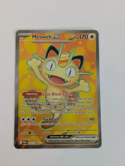 Meowth ex 107/088 Me03: Perfect Order Holo Pokemon Card TCG - Image 1