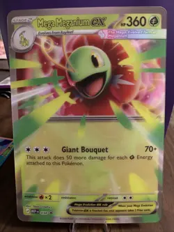 2025 Pokemon Mega Evolution Mega Meganium ex Jumbo Black Star Promo BSP #034 (a) - Image 1