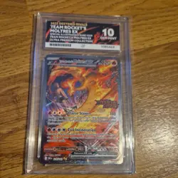 Pokemon TCG Team Rockets Moltres STAMP 229/192 ACE 10 - Image 1