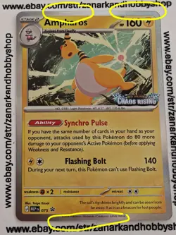 Pokemon Ampharos MEP 075 Black Star Promo LP - Image 5