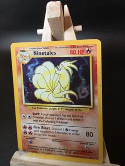 Ninetales 12/102 Rare Holo Base Set Pokemon Card WOTC TCG - MP / HP - Image 2