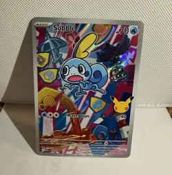 Pokemon TCG Sobble Holo Promo 054 Mega Evolution Promo EN Basic HP 70 - Image 1