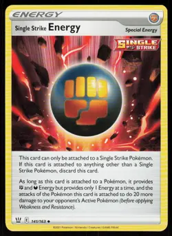 Single Strike Energy 141/163 Uncommon Battle Styles Pokemon Near Mint - Image 1
