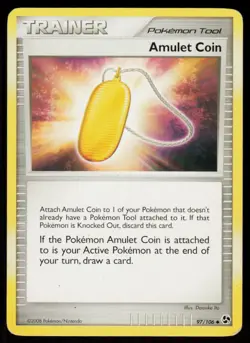 Amulet Coin 97/106 Uncommon Great Encounters Pokemon Damaged - Image 1
