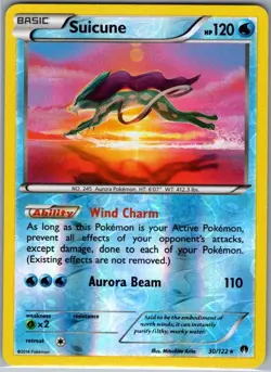 Suicune 30/122 Reverse Holo XY - BREAKpoint - Pokemon Card - NM - Image 1
