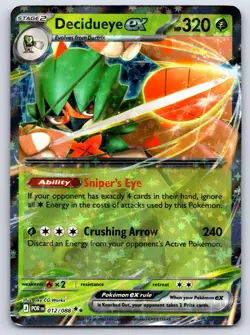 Decidueye ex 012/088 Pokemon Perfect Order Holo NM/LP - Image 1