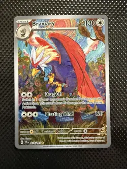 Pokemon TCG Braviary Sv08: Surging Sparks 214/191 Illustration - Image 1