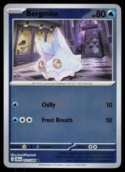 Bergmite Common Reverse Holo Chaos Rising ME04 023/086 Pokemon NM 2026 - Image 1