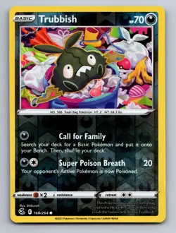 Trubbish 168/264 Common Fusion Strike Pokemon Near Mint Reverse Holo - Image 1
