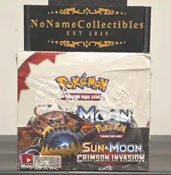 Pokemon TCG: Sun & Moon Crimson Invasion Booster Box Sealed w/ Acrylic Case - Image 1