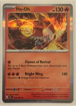 Ho-Oh ME04: Chaos Rising 010/086 Rare Holo Pokemon Near Mint - Image 1