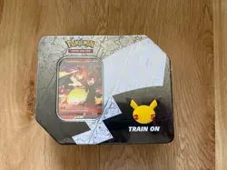 Pokemon TCG Celebrations Lances Charizard v Tin - Large Version - Sealed - Image 1