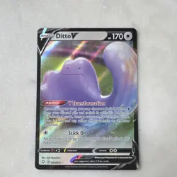 Pokemon TCG Ditto V 050/072 Shining Fates Ultra Rare Full Art Holo English 2021 - Image 1