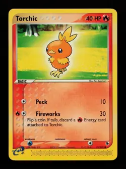 Torchic 73/109 Common Ruby & Sapphire Pokemon Cards - Image 1