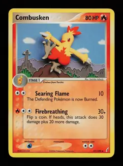 Combusken 31/100 Sachiko Adachi Uncommon Crystal Guardians Pokemon Cards - Image 1