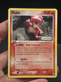 Magby Reverse Holo Stamped 58/92 ex Legend Maker Pokemon NM - Image 2