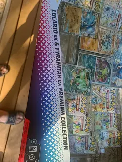 NEW Pokemon TCG Prismatic Evolutions Lucario & Tyranitar Ex Premium Collection - Image 1