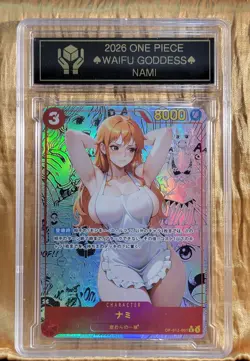 NAMI Waifu Goddess Prismatic Refractor Manga Card CUSTOM MADE Black label - Image 3