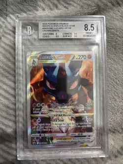 SWSH291 Lucario VSTAR Holo Promo Card Sword & Shield BECKETT 8.5 NM-MT - Image 1