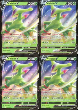 Virizion V SWSH295 Sword & Shield Promo - 4 Card Lot - Image 1