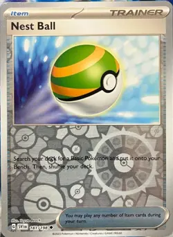 181/198 - Nest Ball - Scarlet & Violet Base Set - Reverse Holo - Trainer Card - Image 1