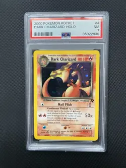 Pokemon Dark Charizard TCG Holo Rare Card 4/82 PSA 7 - Image 1