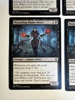 4x Mtg Zendikar Rising Marauding Blight-Priest NM/M Magic The Gathering - Image 2
